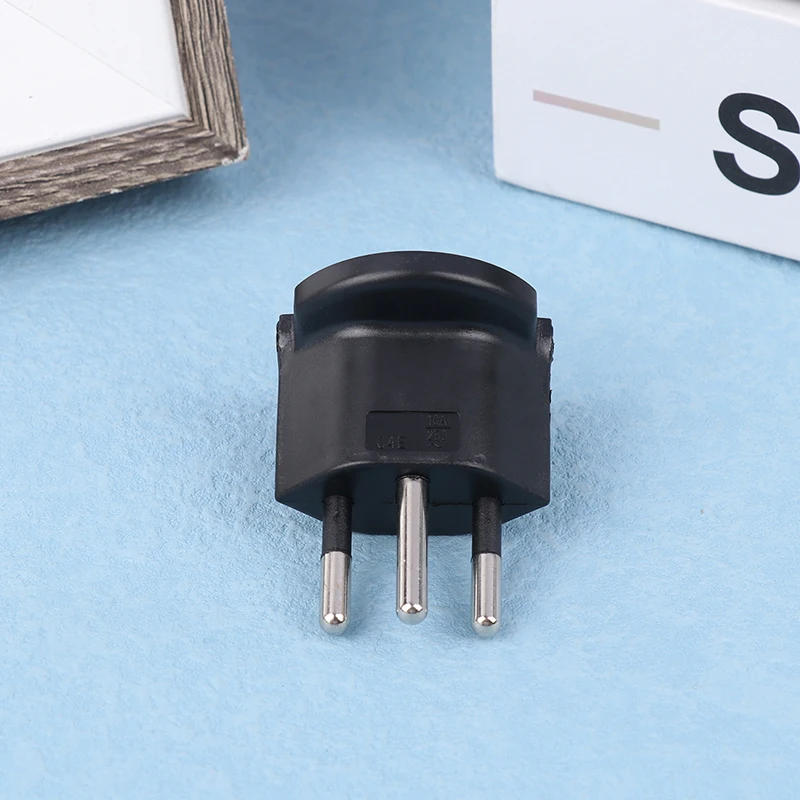 1Pc Plug Travel Adapter Europe German TO Swiss Plugs 10A 250V Power Plug EU To Switzerland Electrical Plug Adapter