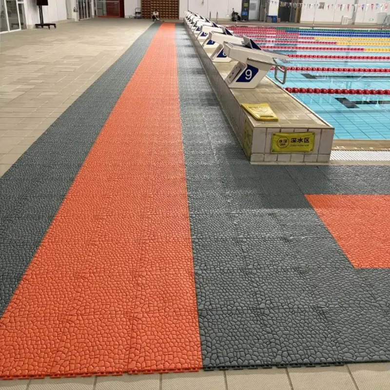 Thickened bathroom floor mat, non-toxic and odorless, pressure-resistant, co* 1.2cm PVC non-slip swimming pool mat