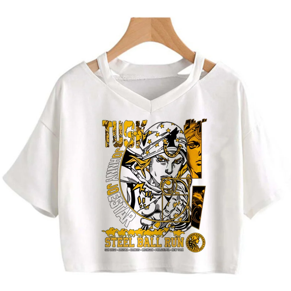 Steel Ball Run Jojo Bizarre Adventure cropped top teen dollette party grunge vintage top tees cute scene  y2k vintage streetwear