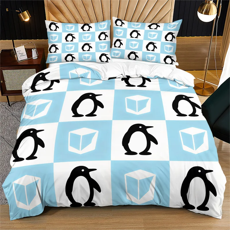 Juego de Ropa de Cama con Funda de Edredón Sin Relleno, Estampado de Animales de Dibujos Animados, Agradable al Tacto, Estética Neutral para el Dormitorio, Decoración del Hogar