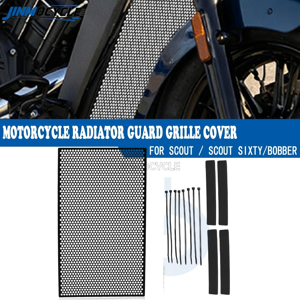 

For Indian Scout / Sixty / Bobber 2015-2024 2025 2026 Motorcycle Accessories Radiator Guard Grille Cover Protection Protector