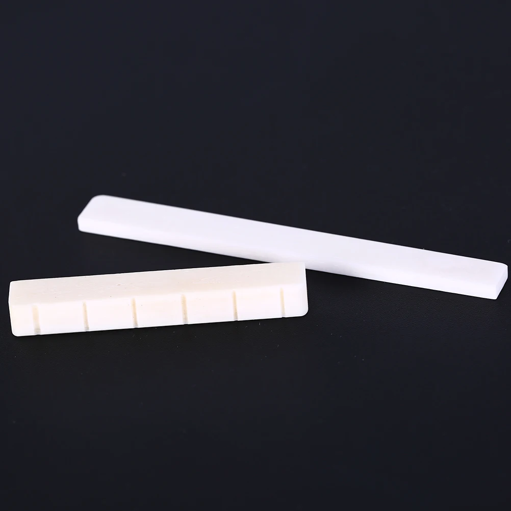 White Guitar Parts 6 String Classical Guitar Bone Bridge And Nut Set