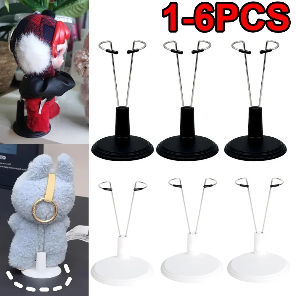 Action Figure Stand Plastic Doll Display Stand Doll Bracket Support Adjustable Doll Stand for Labubu Skull Panda Bear Dolls Toy
