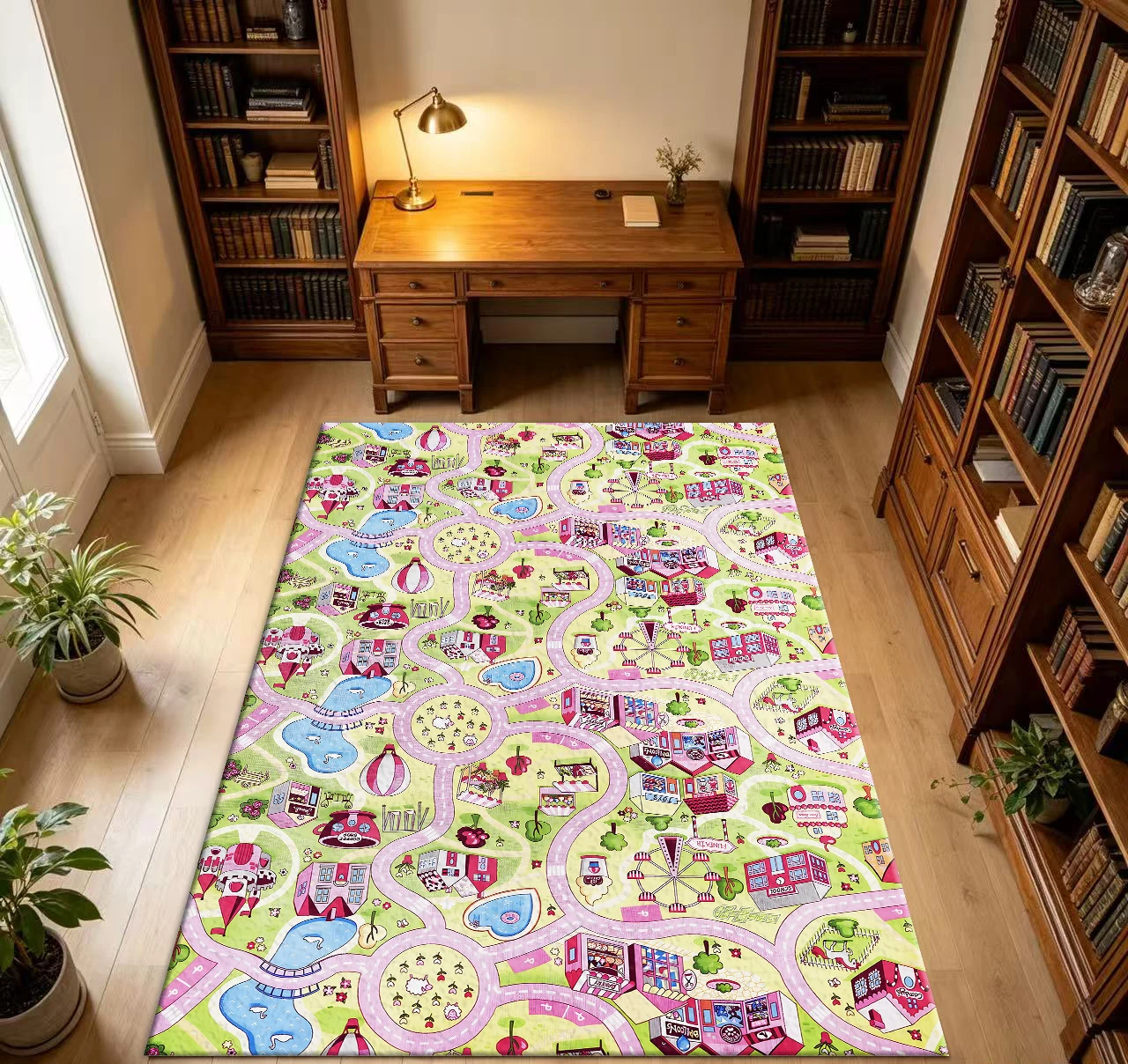 Boho Pastel Rainbow Minimalist Abstract Soft Home Decor Area Rug