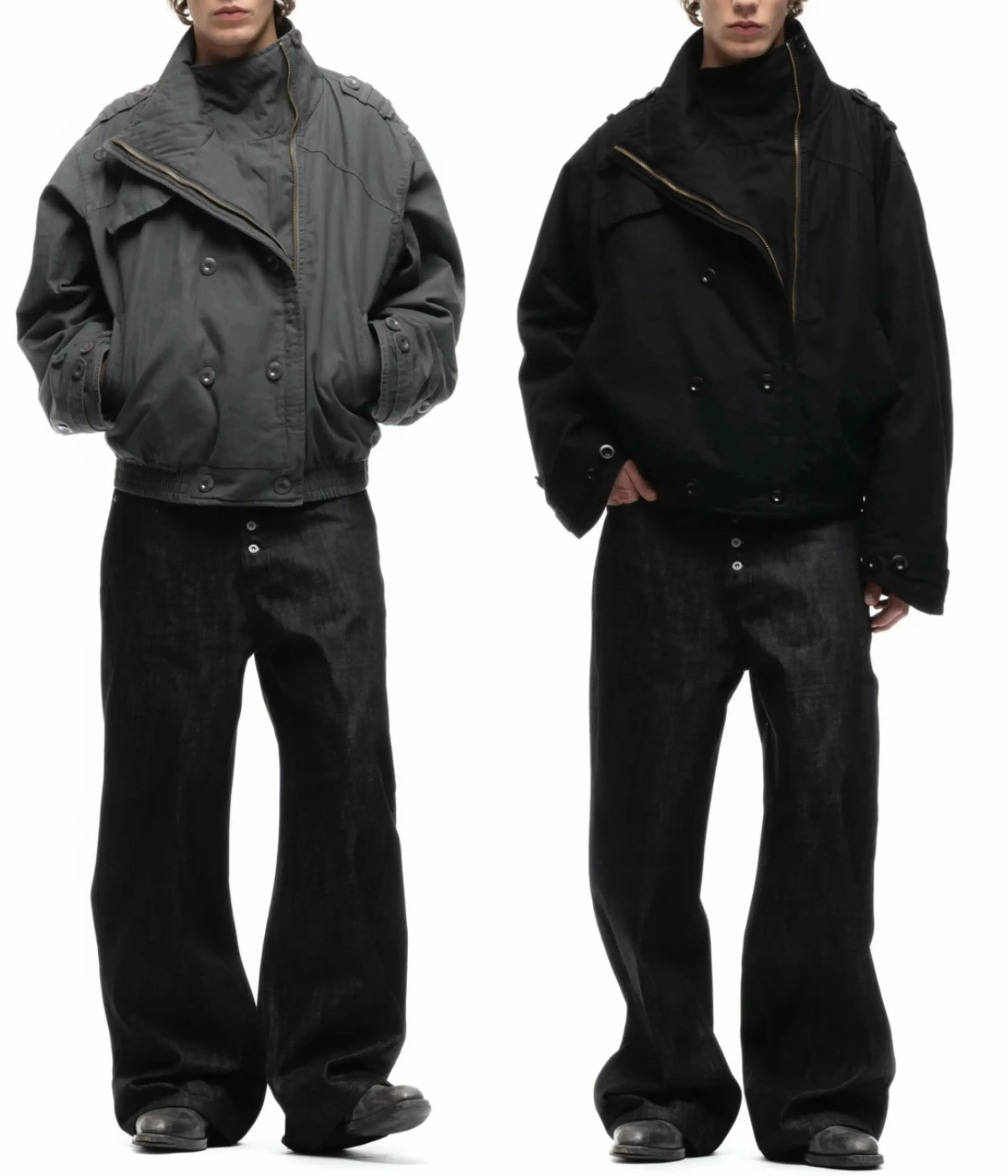No Faith Studios Hunting Turtleneck Battle Pike Coat Multi-Button Zip Jacket