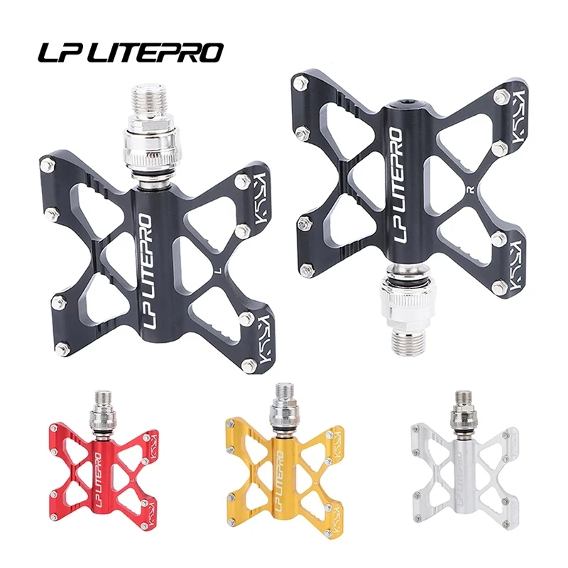 

DU Sealed Bearing Quick Release Folding Bike MTB Pedals LP Litepro Bicycle Pedal Widened Non-slip Aluminum Alloy