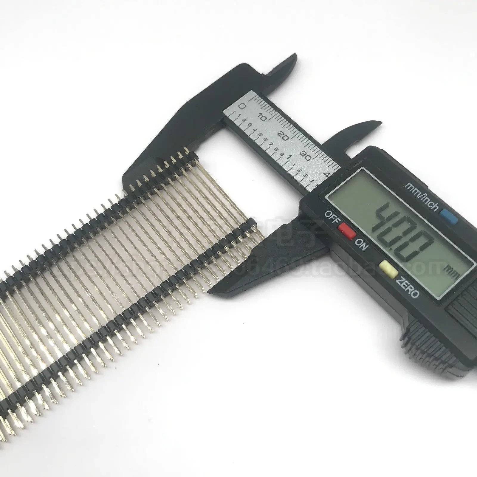 2pcs hot sale 2.54mm pitch. dual-row pin header. double plastic. straight pin. pin length 17. 19. 23. 25. 30. 40MM.