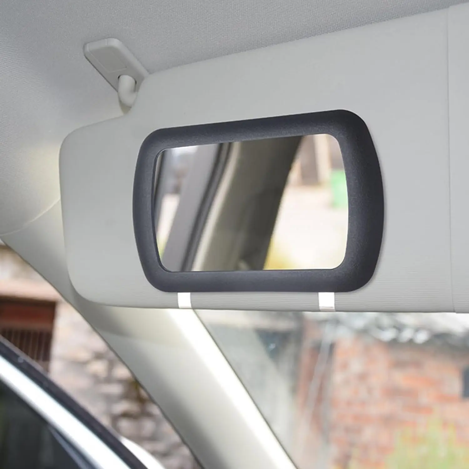 Clip-On Car Sun Visor Vanity Mirror, Practical Makeup Mirror for Passenger Side Shade Visor