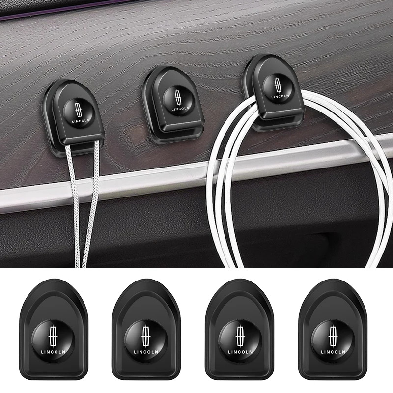 1/2/4pcs Car Hooks Black Plastic Self Adhesive Invisible Hooks For Lincoln Navigator MKZ MKX MKC MKT Continental Nautilus