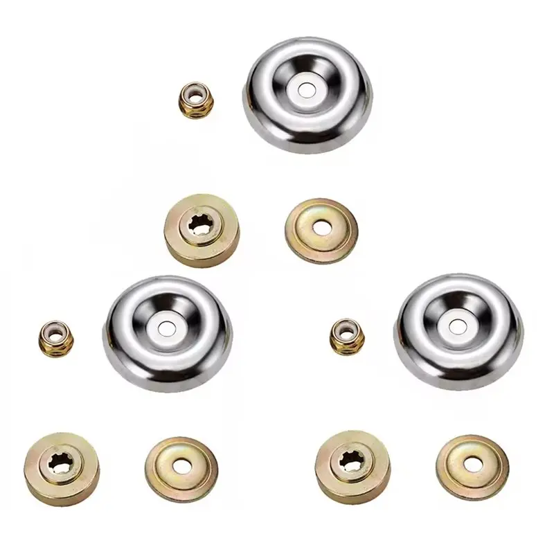 VEHO-Universal Lawn Mower Trimmer Head Adapter(3 Set) Fixing Nut Kit For Grass Cutter Blade Replacement