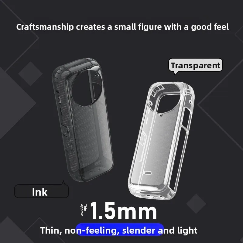 For Insta360 X4 Soft TPU Transparent Case Anti-Scratch & Full Coverage - All-around Protective Accessory