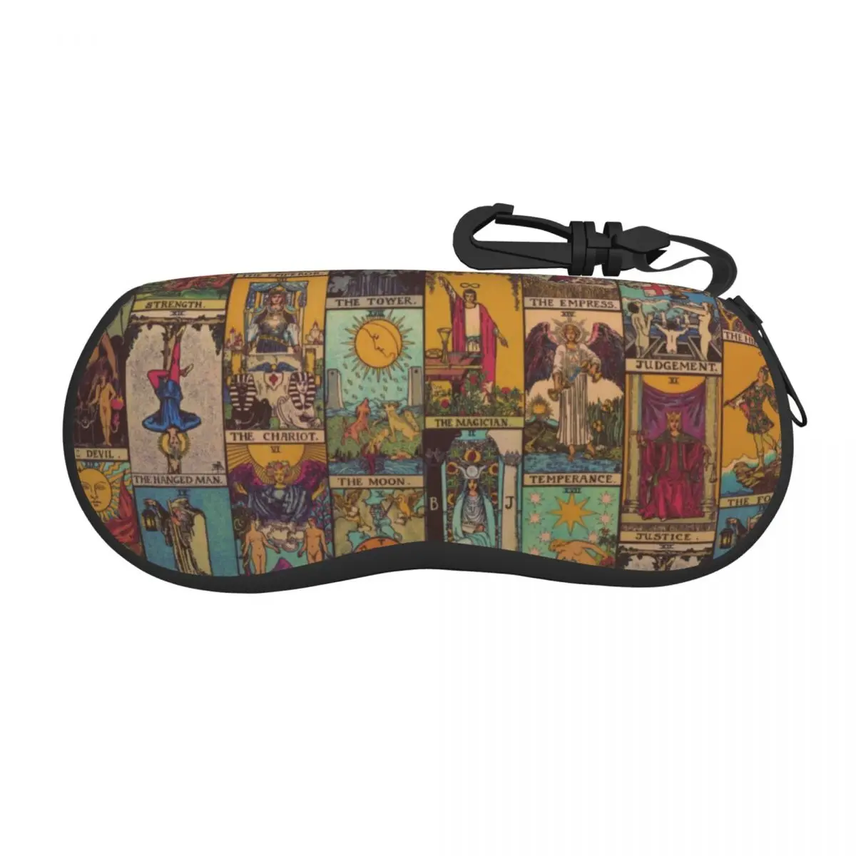 The Major Arcana Of Tarot Vintage Patchwork Shell Glasses Case Occult Witch Spiritual Eyeglasses Case Sunglasses Protector Box