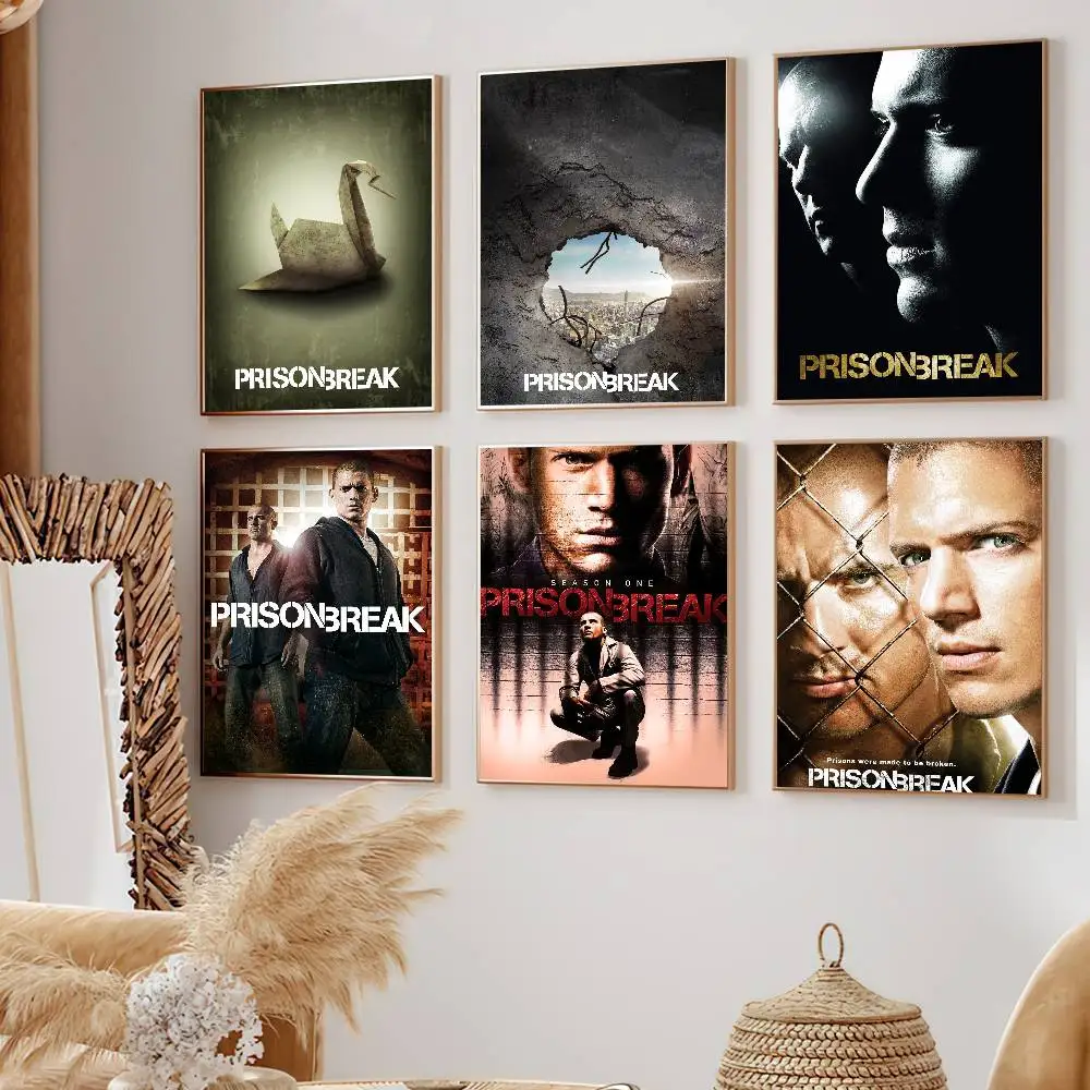Movie P-Prison Break Poster Classic Wall Art Canvas Print Suitable for Home Living Room Room Decoration Painting
