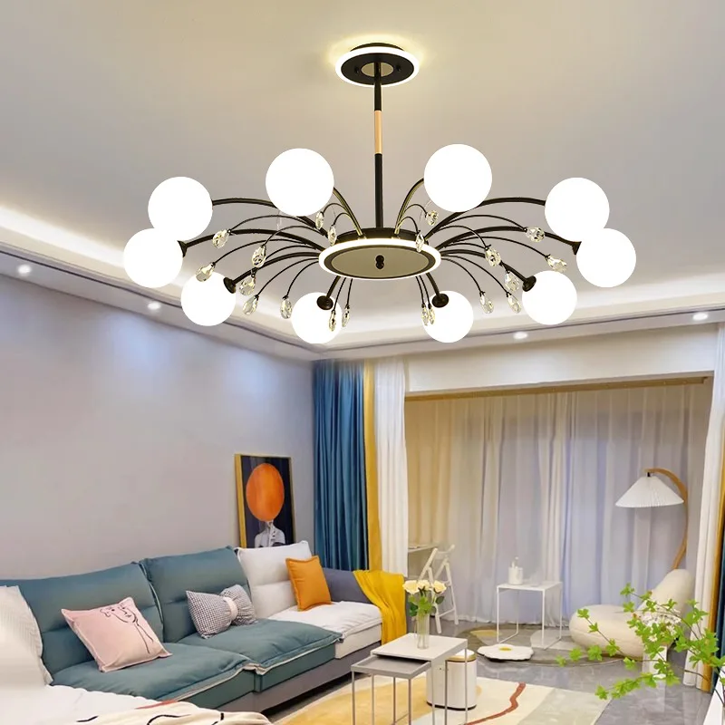 SANDYHA Nordic Living Room Pendant Lights Modern Simple Magic Bean Restaurant Bedroom Study Hotel Hall Decor Lighting Fixtures