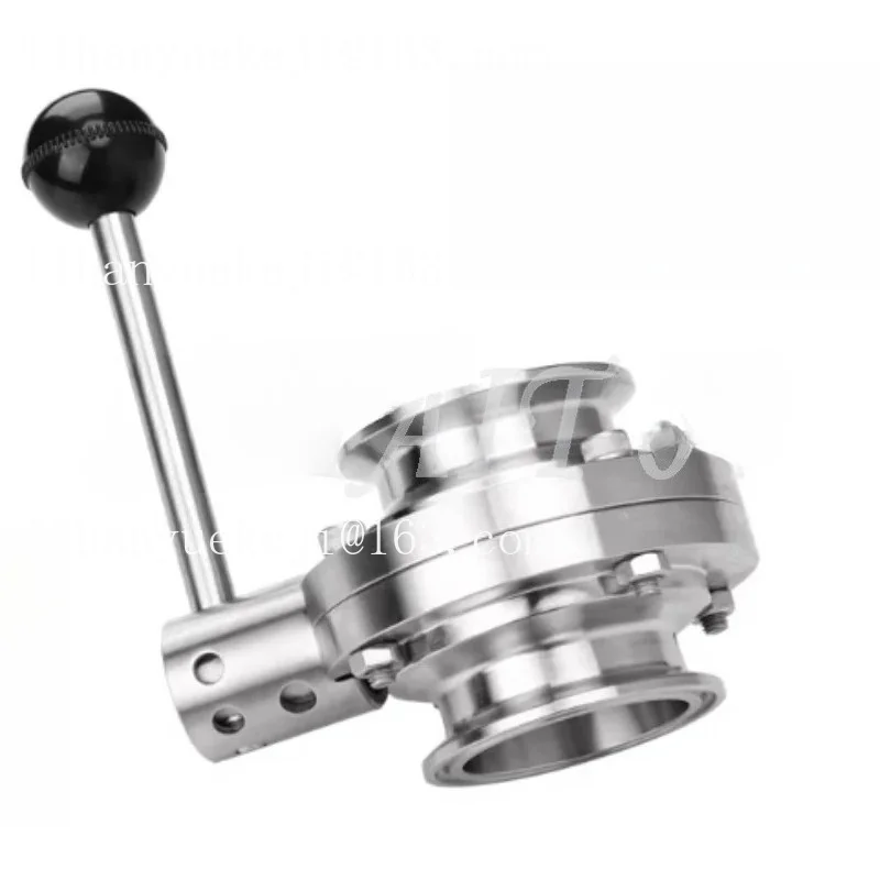 304 Stainless Steel, Quick-loading Butterfly Valve, Craft Food Hygiene Grade Manual Quick Connection, Clamp Chuck Dust Discharge