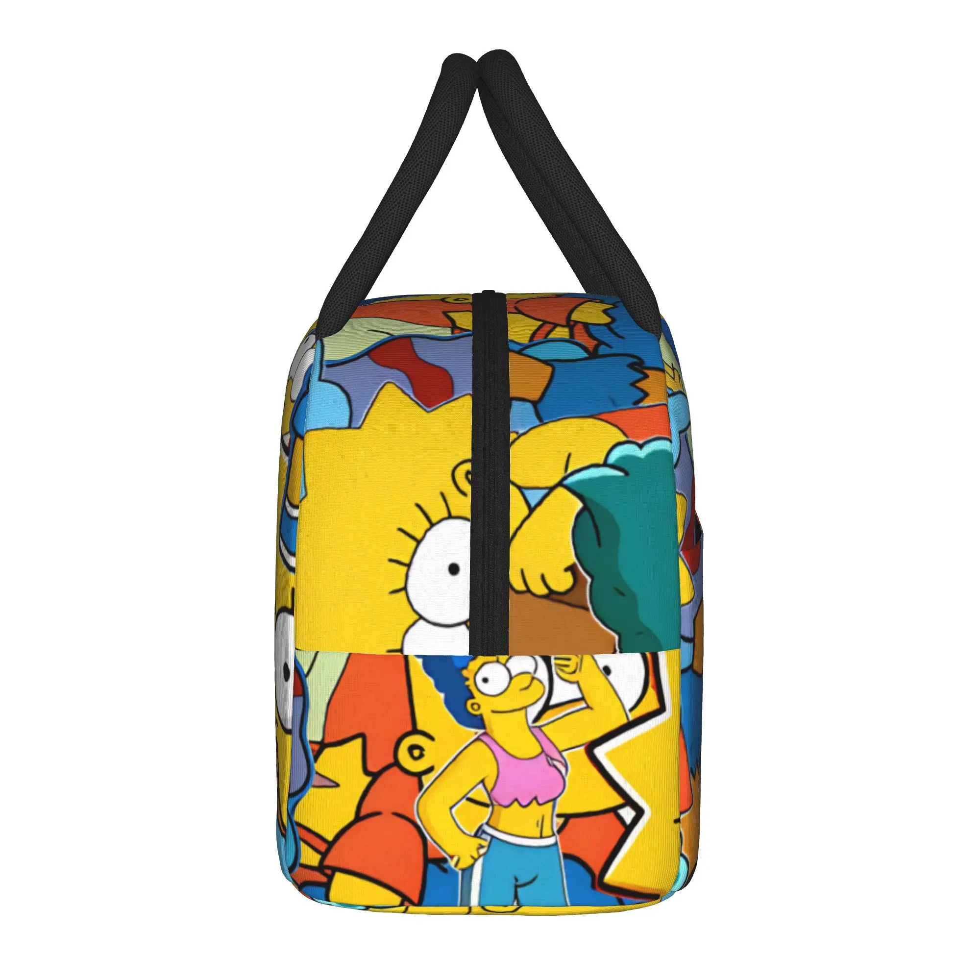 Funny S-Simpsons Characters Collection Lunch Bag Picnic Lunch Box Men Leisure Designer Tote Food Bags Oxford Portable Cooler Bag