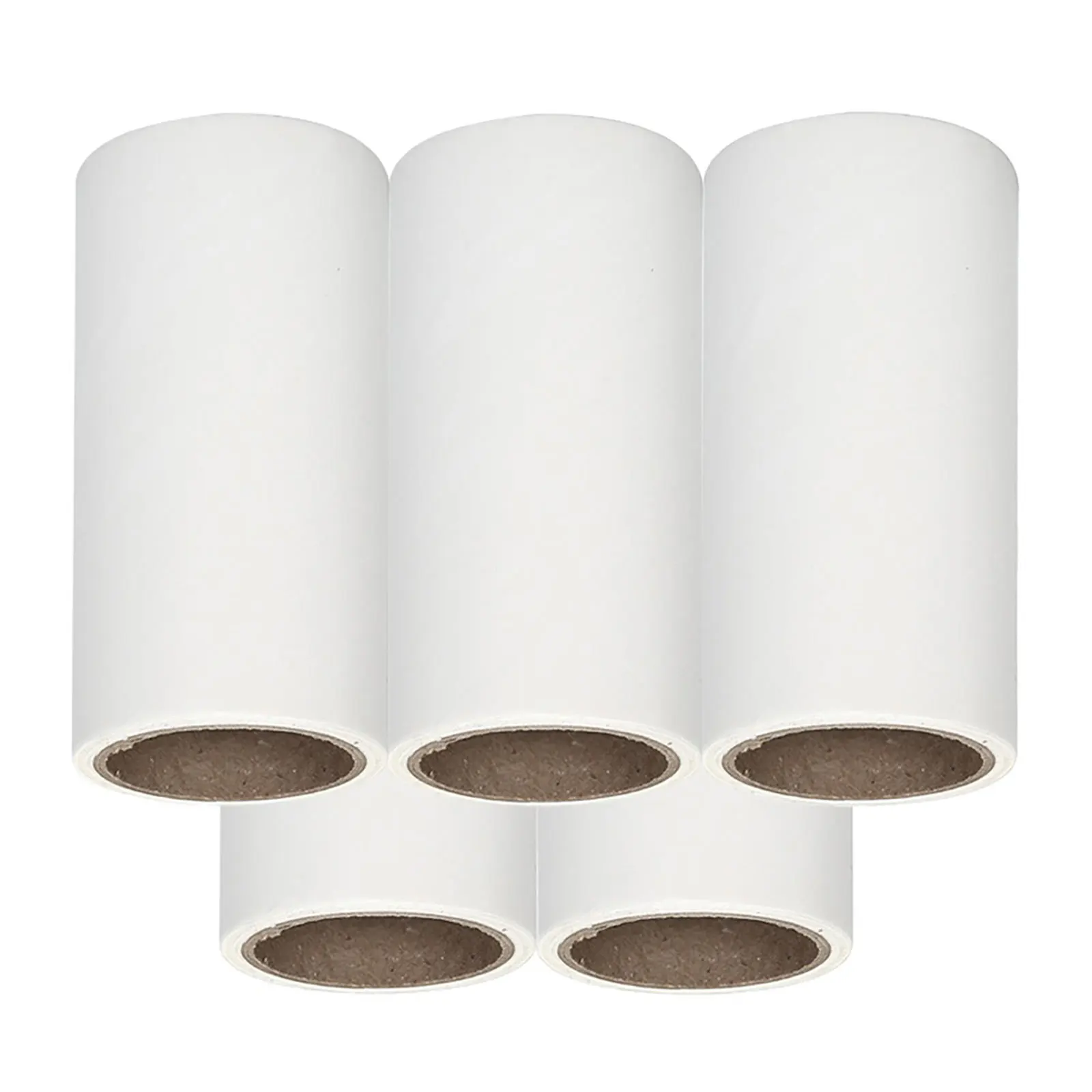 

5 Rolls Sticky Paper Cleaning Tape Lint Roller Replacement Tearable Oblique Tearing Design Accurate Sheets No Waste 10Cm 30