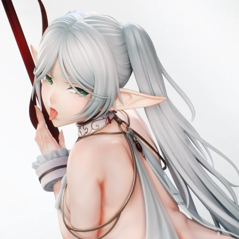 Frieren Anime Figure Gk Model Sitting Pose Elf Beauty Desktop Decor Pc Case Ornament Collectible Figurine Gift For Collectors