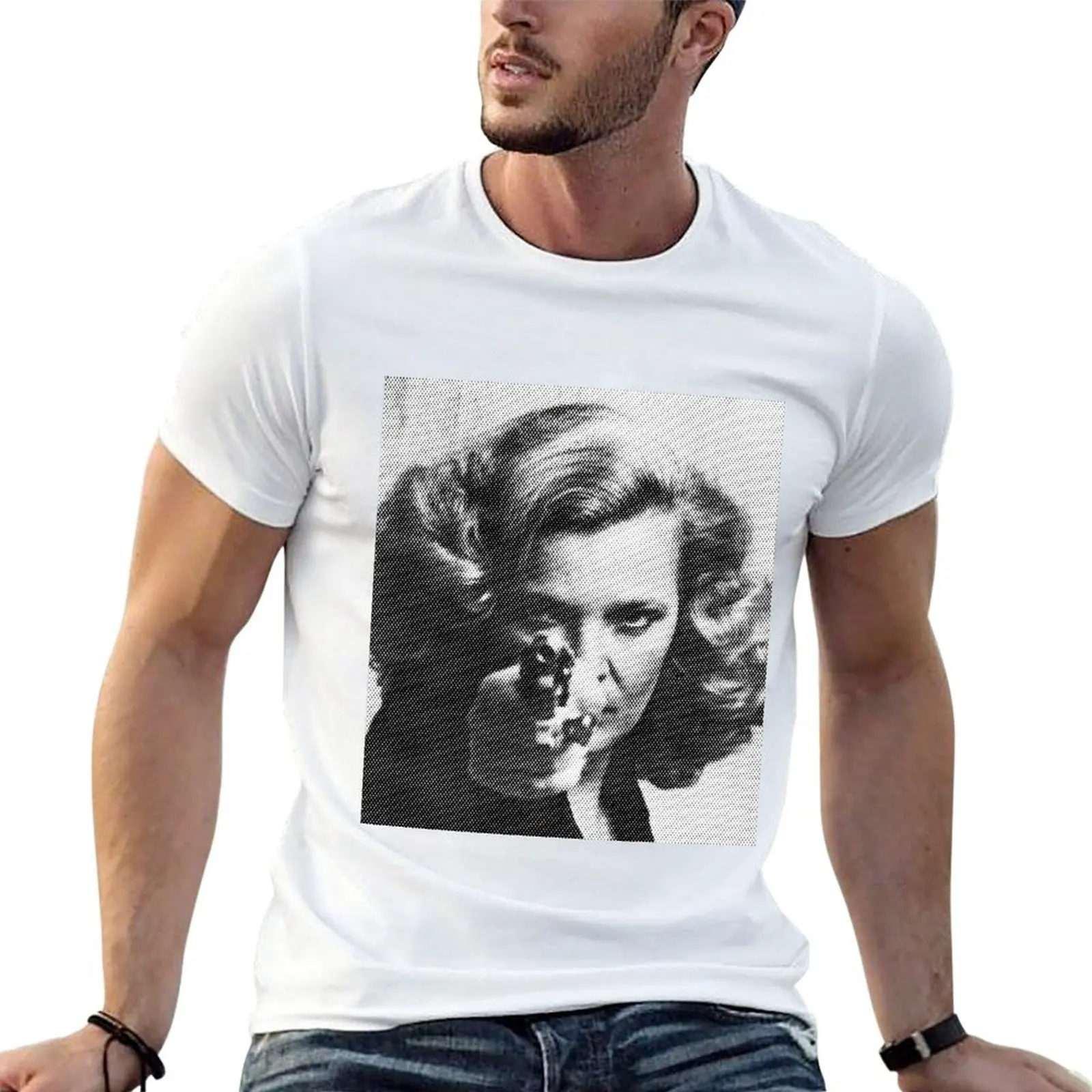 Camiseta con retrato de Gena Rowlands en blanco y negro, camiseta para hombre, camisetas para hombre
