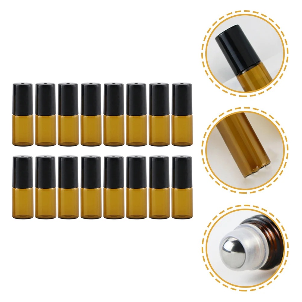 20Pcs Glass Roller Bottles for Essential Oils 3Ml Refillable Roll on Bottles with Tight Seal Portable Compact Size for Perfume
