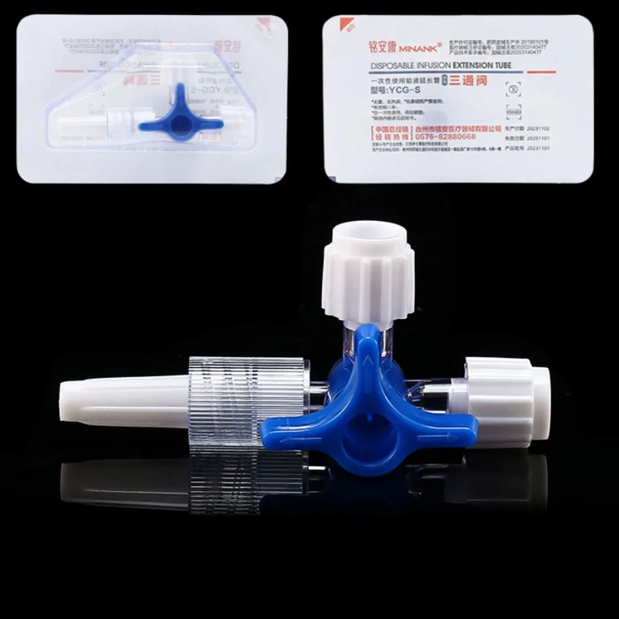 

1/2pcs Three Way Stop for Luer Lock Adapter 3 Way Stopcock T-Connector Extension Tube Mixing Medicine Infusion Tube Valve