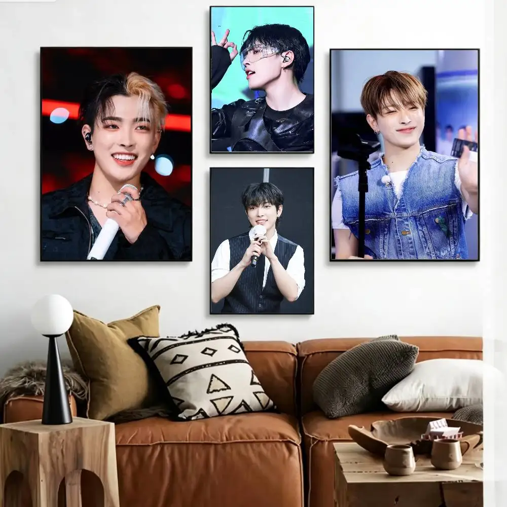 ATEEZ K-Kim Hongjoong san  Poster HD Self Adhesive Waterproof Wall Art Ideal for Home Office Dorm Gift