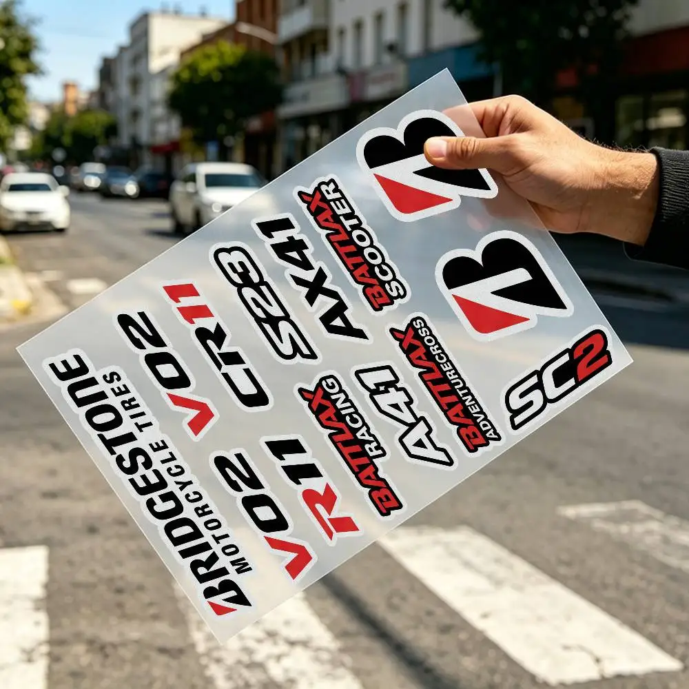 Pegatina Reflectante de Seguridad para Motocicleta Bridgestone, Adhesivo Duradero para Casco, Coche, Bicicleta, Regalo para Motociclistas