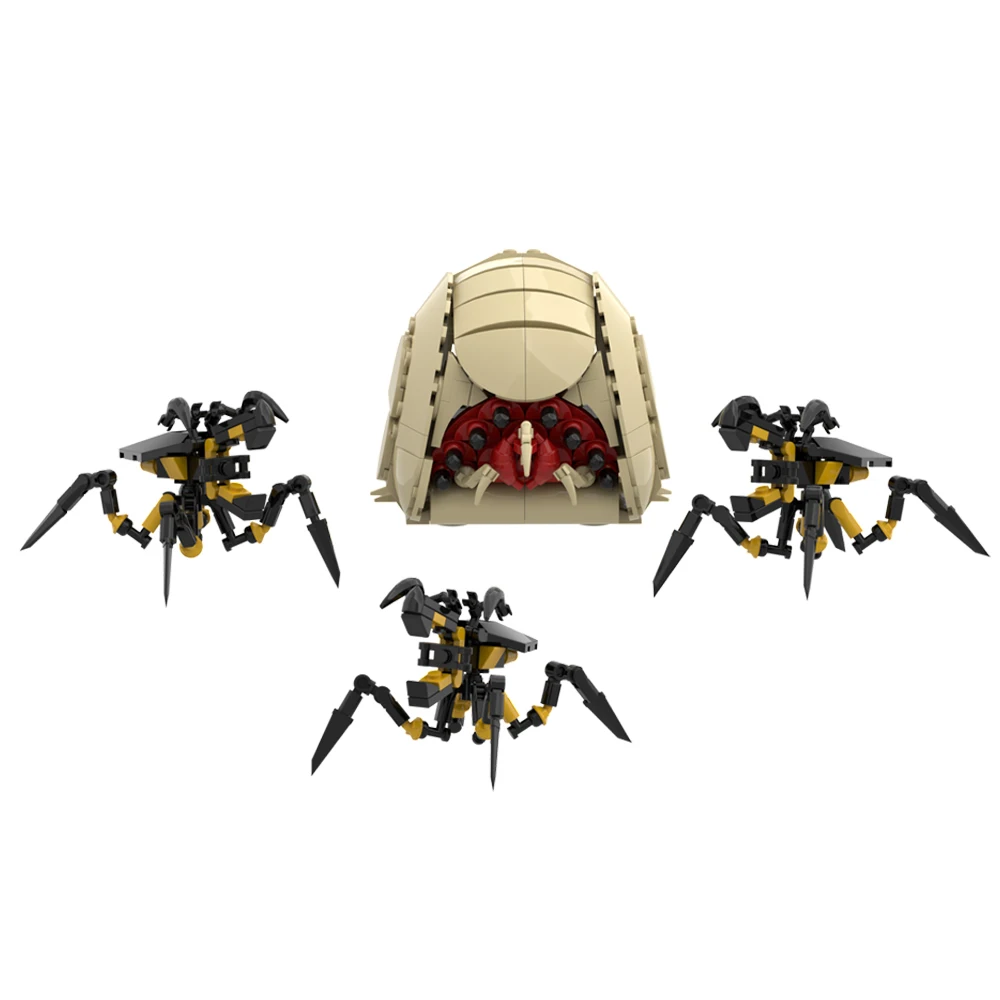 moc-スターシップトルーパーブレインワームレンガ人気ゲームエイリアンザーグモンスタービルディングブロックモデル組み立ておもちゃ子供の誕生日プレゼント