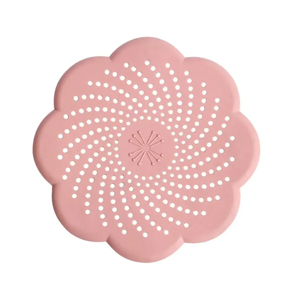 Silikon Bodenablauf Abdeckung Blume Form Mesh Waschbecken Sieb Anti-blocking Haar Reinigen Abfall Catcher Küche Bad Zubehör
