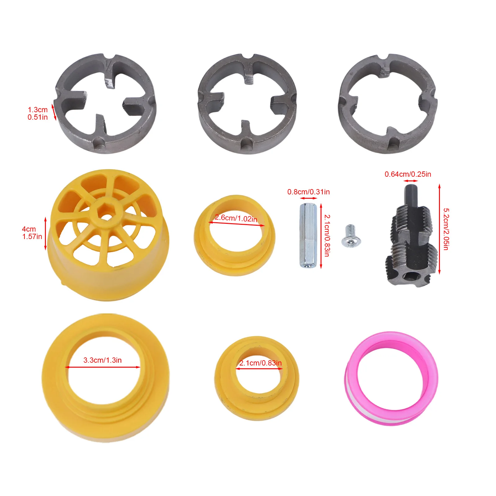 

Duplex Pipe Tool PVC Pipe Threader 4-point PVC Compatibility 6-point PVC Compatibility Electric Drill Yellow red