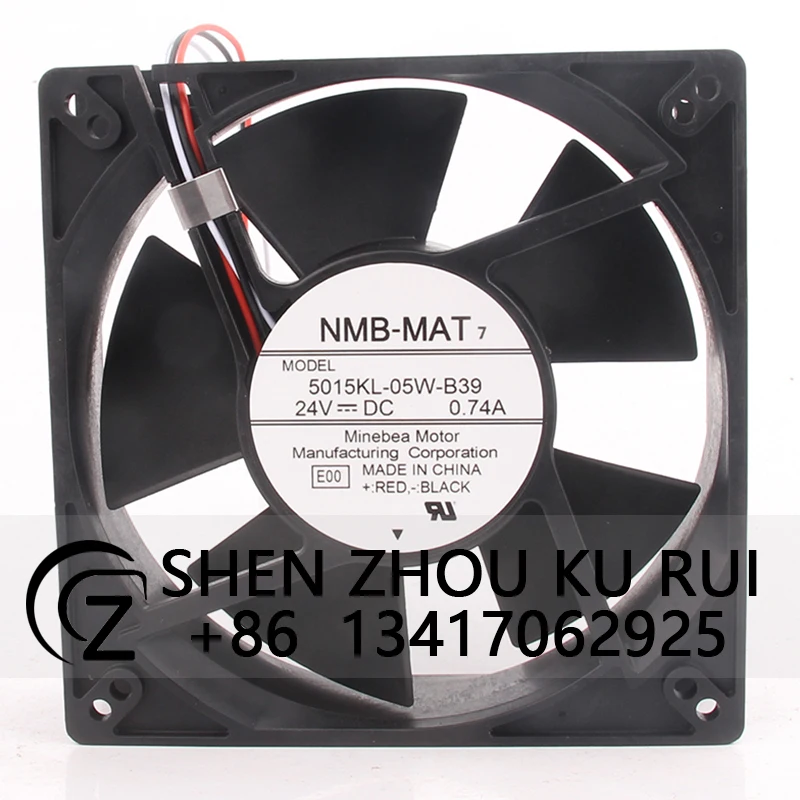 

Case Fan for NMB 5015KL-05W-B39 127*127*38MM 24V 0.74A 12738 3-Wire Projector Cooling Fan