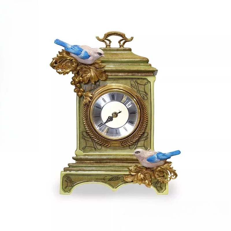 Vintage clock ornament, living room bedroom study fireplace, art ornament