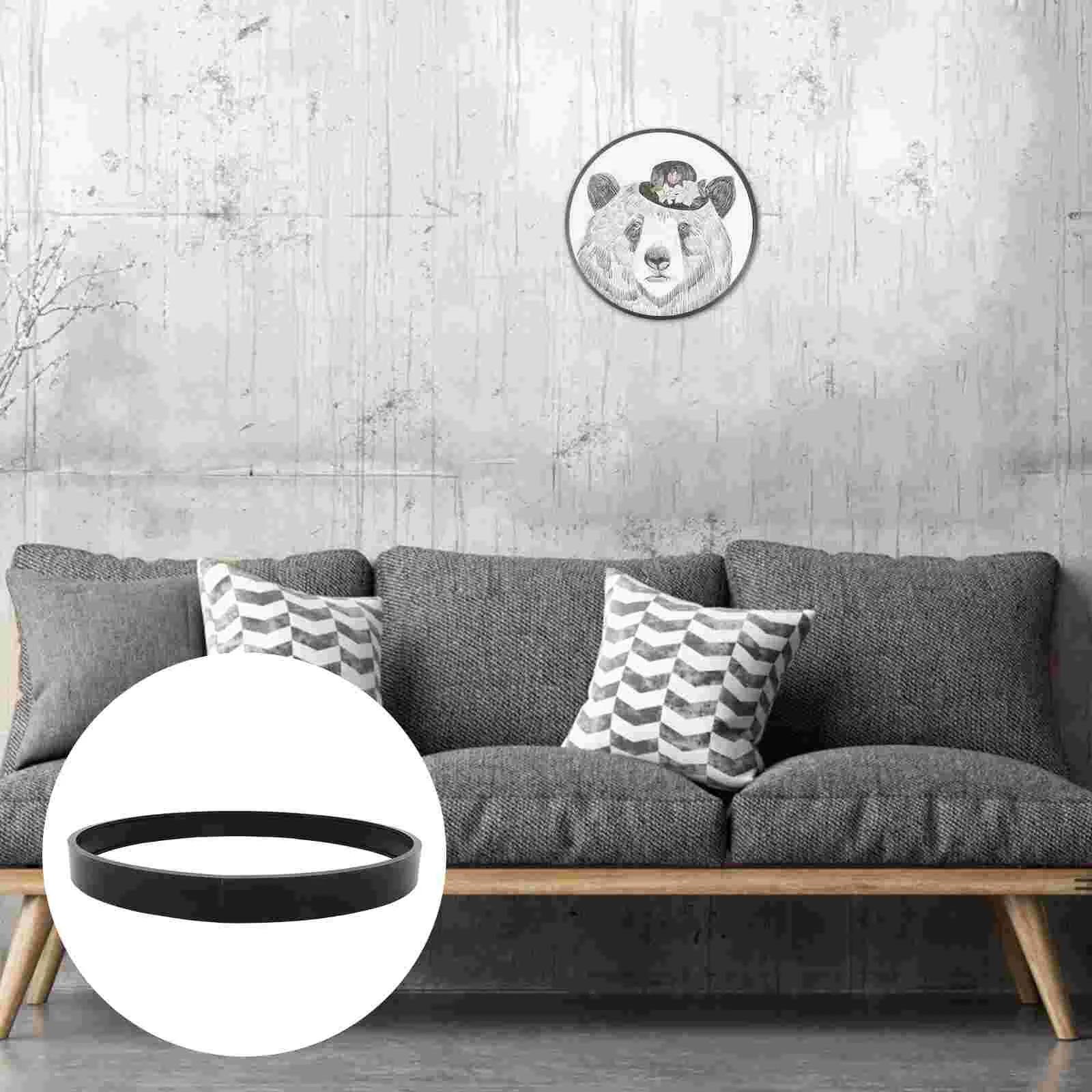 

Photo Frame Adornment Table Garland Drawing Round Black Mirror Indoor Decorative Painting