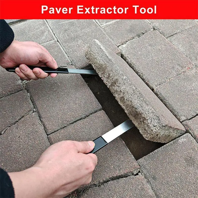 Paver Extractor 2-Piece Heavy-Duty Non-Slip Grip Paving Bricks Extractor Tool For Garden Lawn Patio Park Beginners Professionals