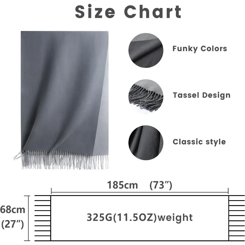 Damessjaal Grote Pashmina Sjaals en omslagdoeken Lichte deken sjaal voor avondjurk Warm dagelijks reiskantoor