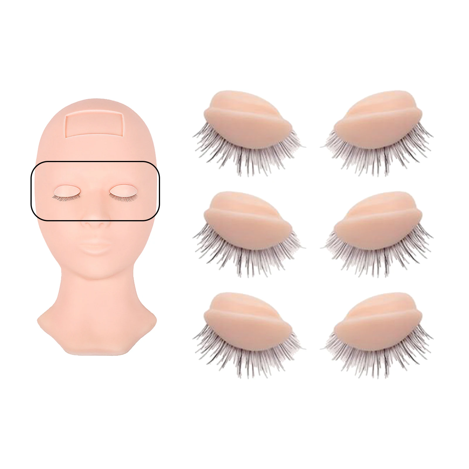 

Сменная голова манекена для накладных ресниц, тренировочная модель головы, инструменты