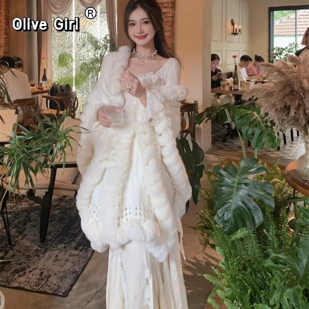 

Winter Cardigan Lazy Fried Dough Twists Knitting Wool Ball Sweater Coat Autumn and Winter High-end Elegant Women's Clothing