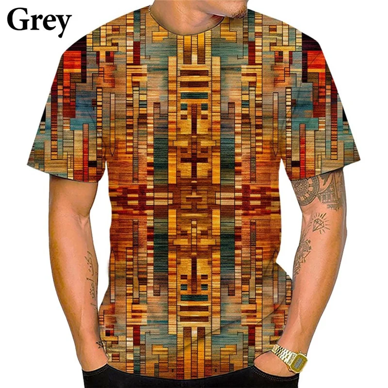 

Summer Cool Geometric 3D Printed Short Sleeve Street Fashion Personality Versatile Men's And Women's Round Neck T-shirts Tops