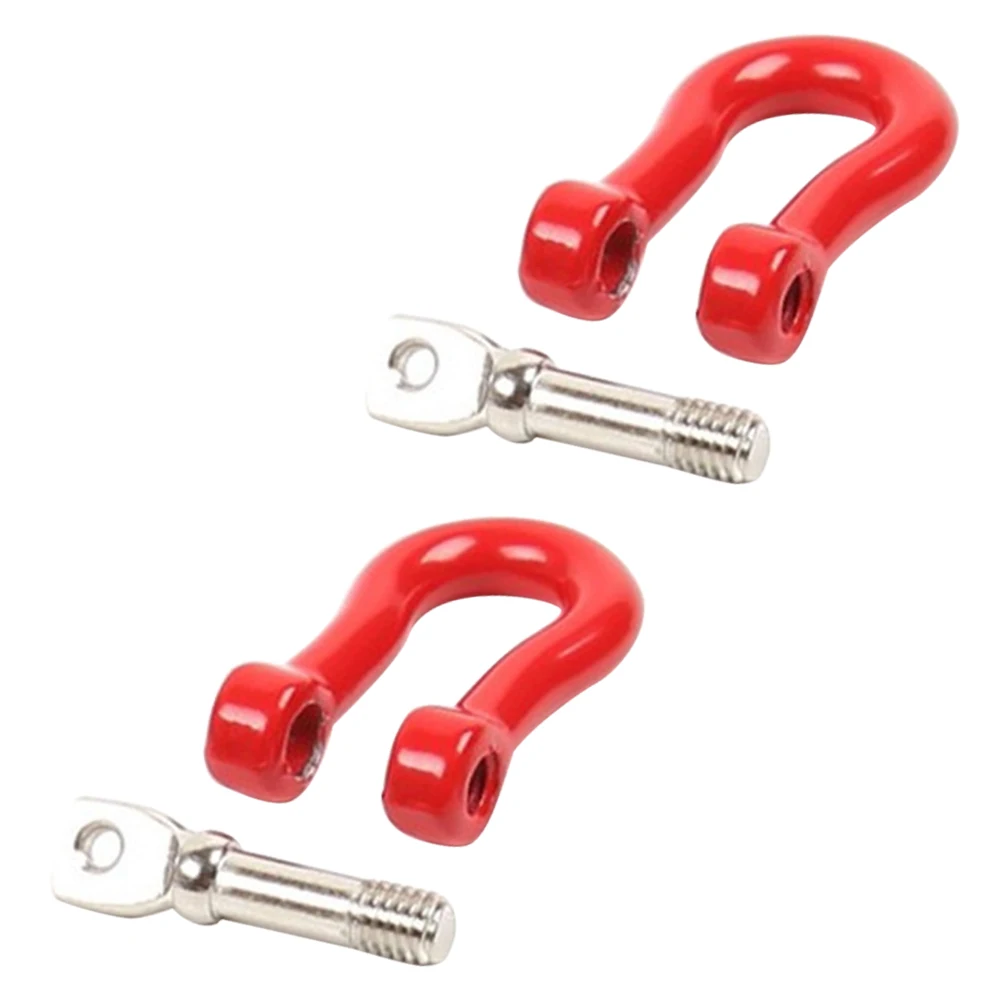 Gancho dianteiro de liga em forma de para caminhão de carro ajustável estilo de corrida barra de reboque vermelha ganchos de reboque de carro