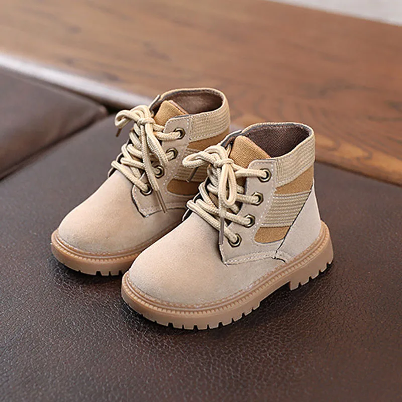 Autumn Winter Kids Boots Warm Boys Toddler Girls Boots Fashion Leather Children Casual Shoes Boys Girls Boots for Kids