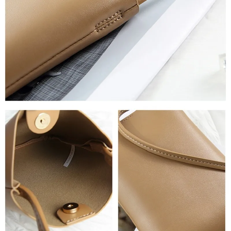 Genuine Leather Women Shoulder Crossbody Bags Small Handbag Ladies CellPhone Bag Simple Style Messenger Bag Phone Pouch