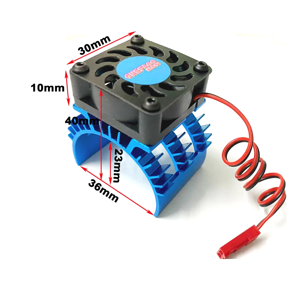 Surpass Hobby RC Motor Cooling Fan W/ Heatsink for 1/10 1/8 RC Car 540 550 3650 3660 3670 Motor ESC Cooling Fast RC Car Part