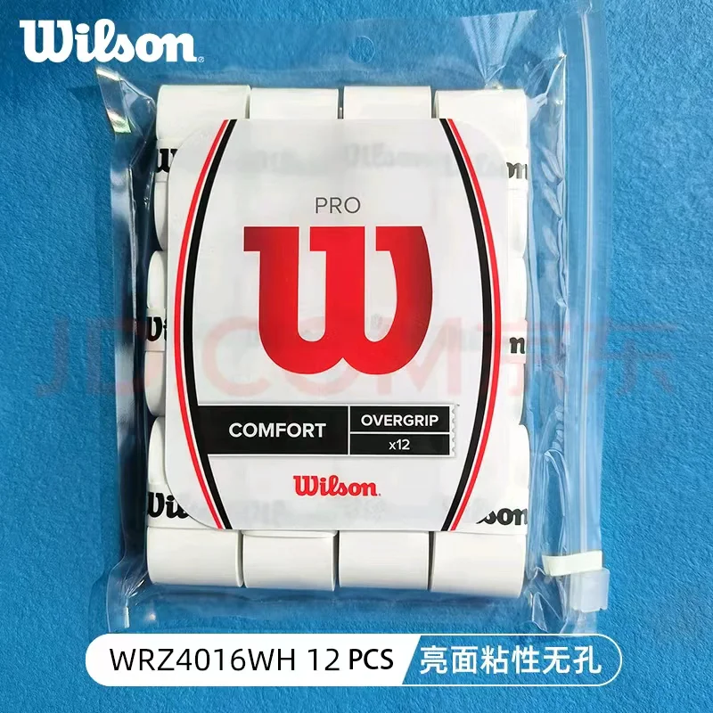 Wilson over glue แบบ New12/24/48ชิ้น, สายพานกันลื่นสายรัดไม้เทนนิสเทปกันลื่นด้ามจับพียู