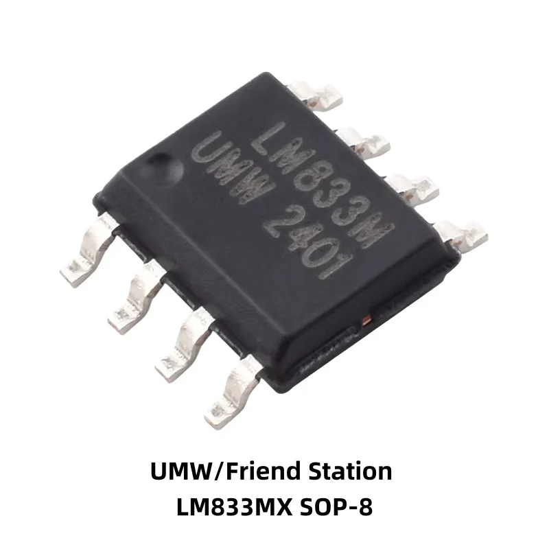 10pcs Original genuine UMW LM833MX dual channel low-noise operational amplifier patch SOP-8