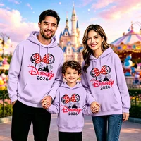 2026 Family Matching Hoodie Ears Castle Print Women Men Kids Multicolor Sweatshirt Land Trip Pullover 6