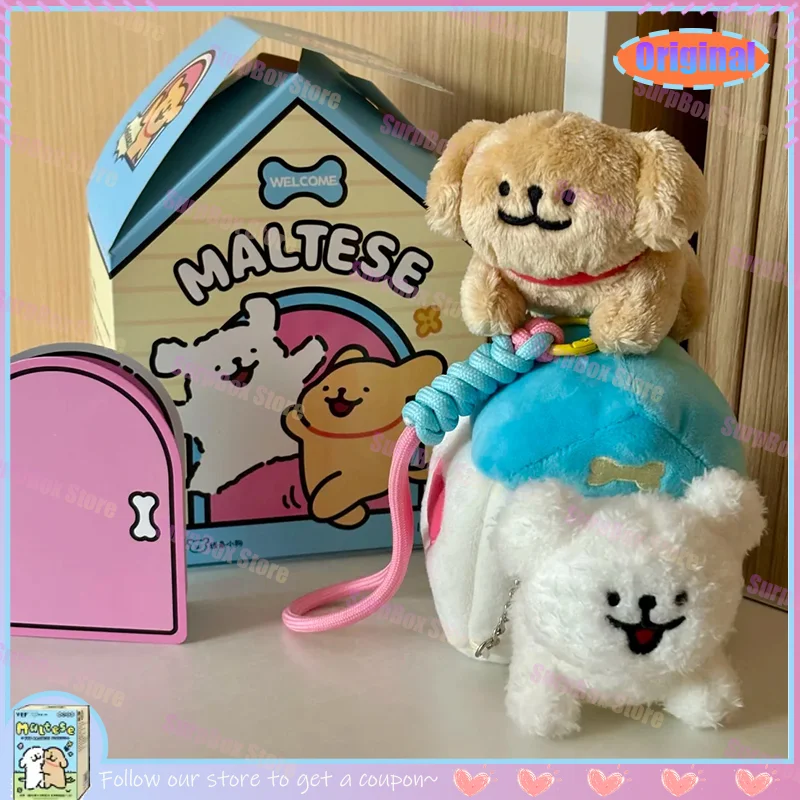

Оригинальный мальтийский счастливый щенок, серия 200%, слепая коробка, милые плюшевые куклы, сумка-сюрприз, пушистая фигурка, загадочная коробка, кукла, игрушки, подарки
