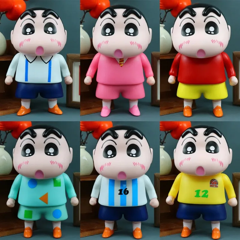 New 6 Types 22CM Crayon Shin-chan Figure Harano Shinnosuke Xiaobai Anime Doll Desktop Living Room Home Ornament Gift for Kids