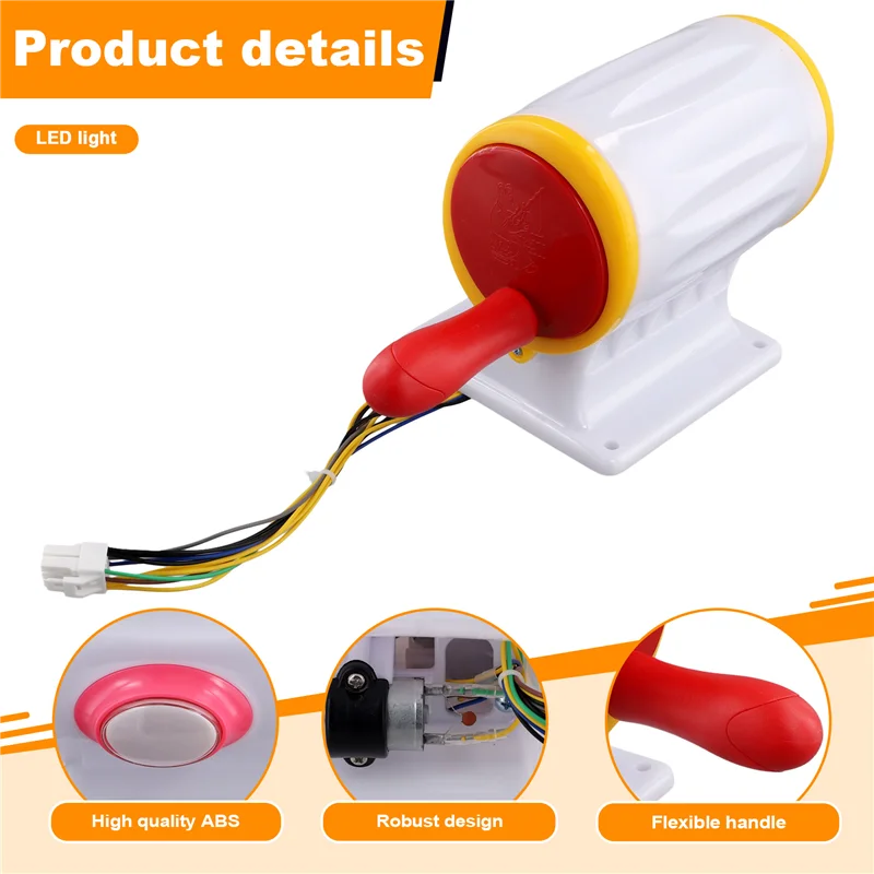 

AY14 -12V Fishing Hand Cranked Handle Joystick Catch Hunt Button Controller For Arcade Video Game Machine