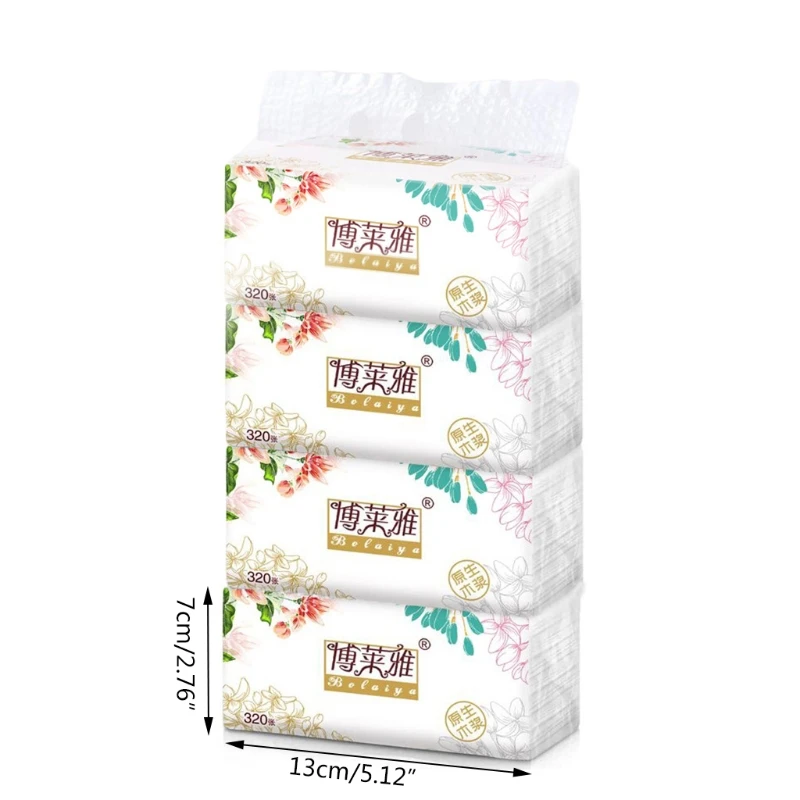 Y1UF 3-Ply for Facial Tissue, Soft for Facial Paper, 320 Tissues per Pack, Household