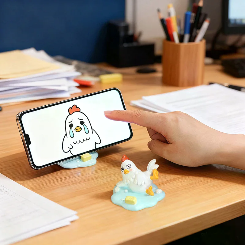 

Фигурка петуха для интерьера, универсальная подставка для мобильного телефона, современная скульптура из смолы, статуэтка для декора дома и офисного стола